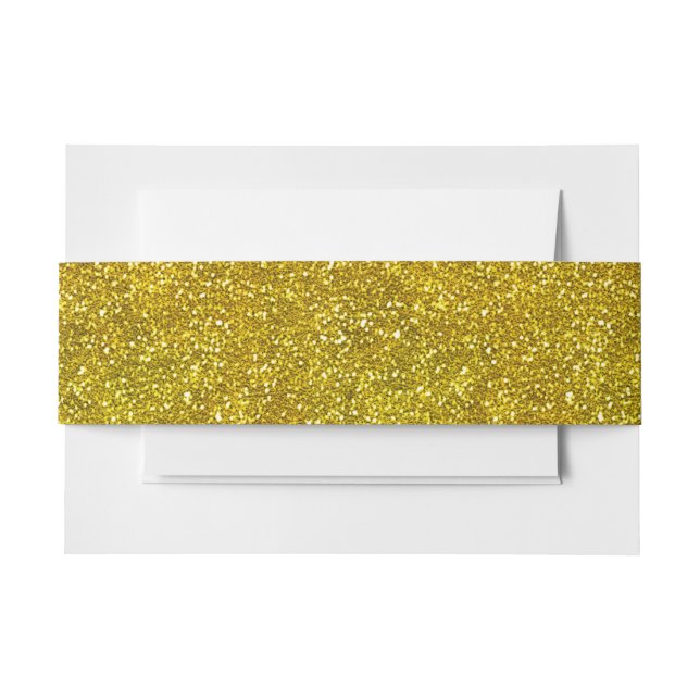 Gold Pattern Belly Band Invitation Belly Band (Front Example)
