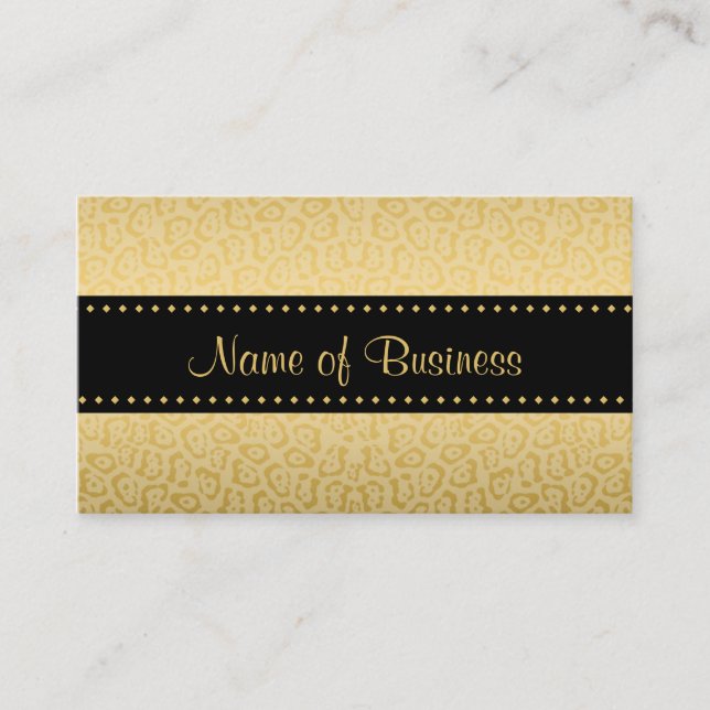 Gold Pattern Boutique Business Card (Front)