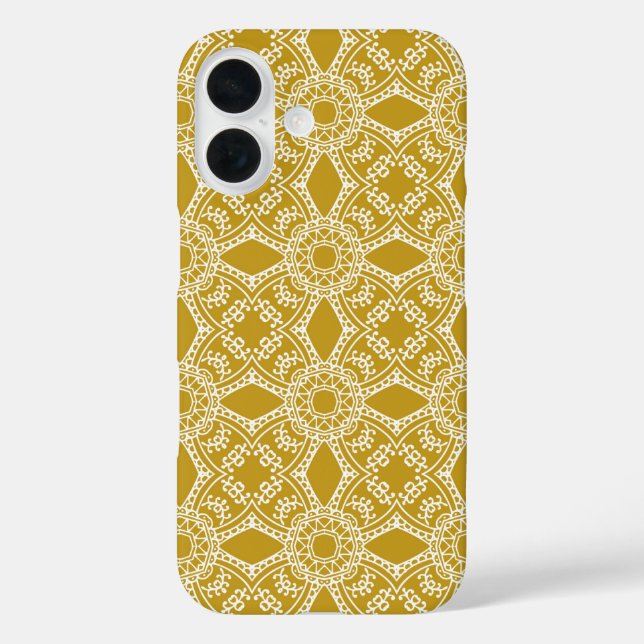 Gold Pattern Damask Case-Mate iPhone Case (Back)