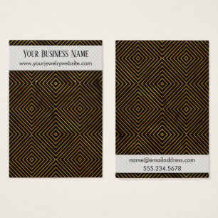 Gold Pattern on Black Earring Holder Display Card