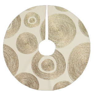Gold pattern: shiny abstract luxury design brushed polyester tree skirt