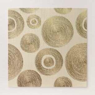Gold pattern: shiny abstract luxury design jigsaw puzzle