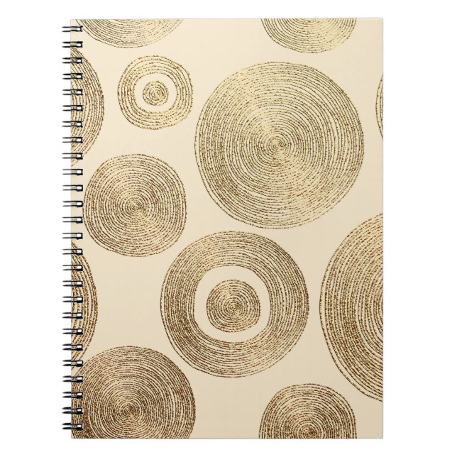 Gold pattern: shiny abstract luxury design notebook (Front)