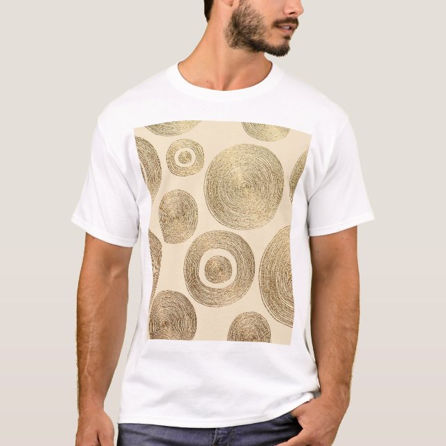 Gold pattern: shiny abstract luxury design T-Shirt (Front)