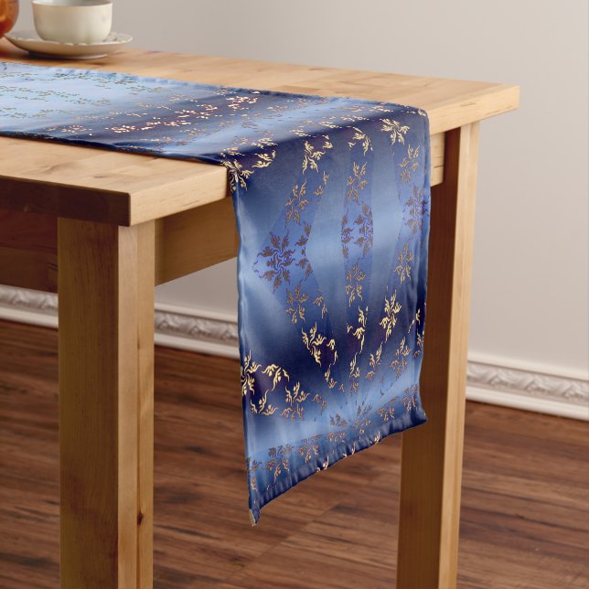 Gold Pattern Sun Burst Short Table Runner (In Situ)