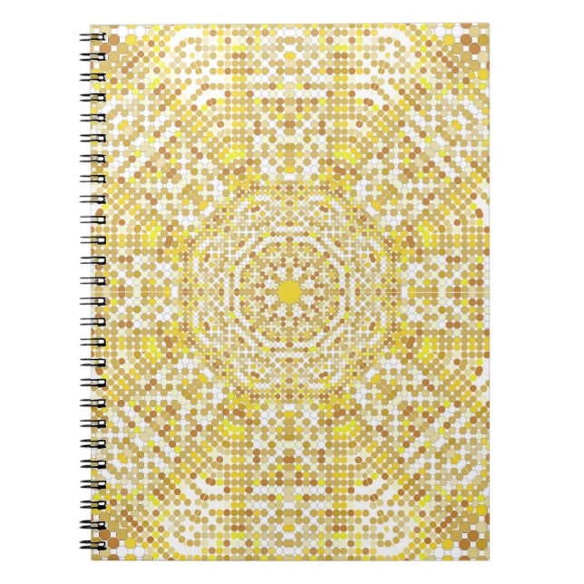 Gold pattern texture with golden mosaics in the By Notebook (Front)