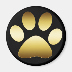GOLD PAW PRINT MAGNET