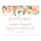 Gold Peach Floral Engagement Party Welcome Poster