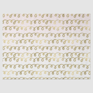Gold Peach Squiggle Tissue Paper