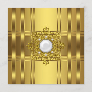 Gold Pearl All Occasion Party Invitation