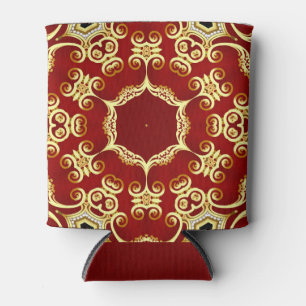 Gold pearl: decorative frame illustration. can cooler