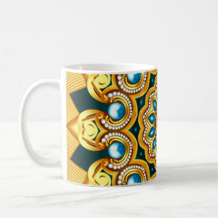 Gold Pearl Decorative Frame Illustration Coffee Mug