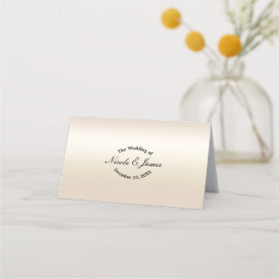 Gold Pearl Shimmer Elegant Wedding Table Seating Place Card
