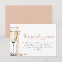 Gold Pearls and Prosecco Bridal Shower Panty Game 