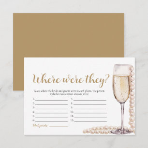 Gold Pearls and Prosecco Where Were They Game Enclosure Card