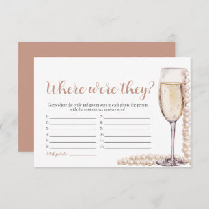 Gold Pearls and Prosecco Where Were They Game Enclosure Card