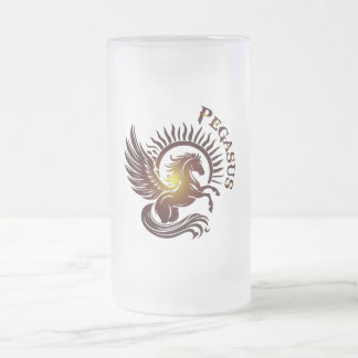 Gold Pegasus2 Beer Glass Frosted Glass Beer Mug