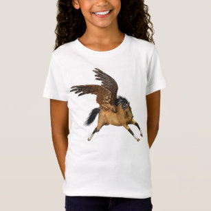 Gold Pegasus Flying Horse T-Shirt