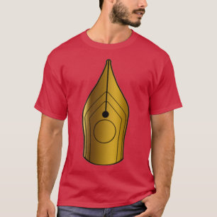 Gold pen nib minimalistic T-Shirt