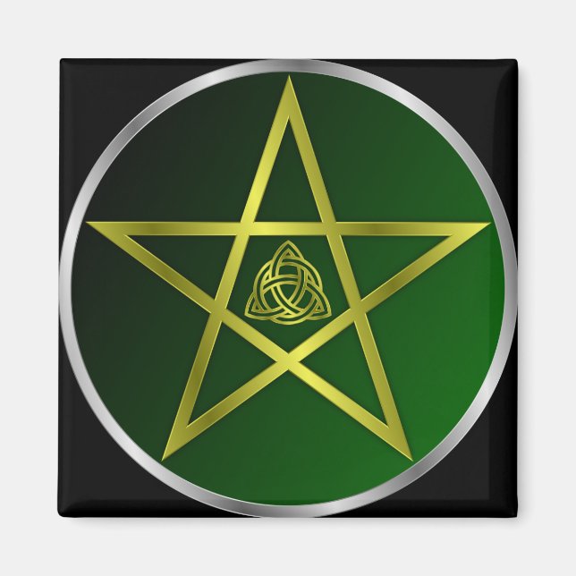 Gold pentacle magnet (Front)