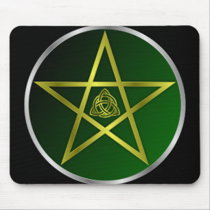 Gold pentacle mouse mat