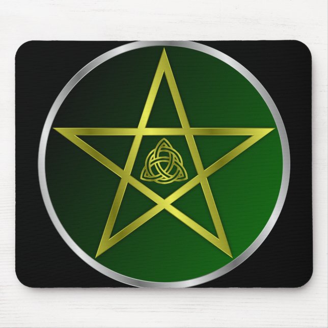 Gold pentacle mouse mat (Front)