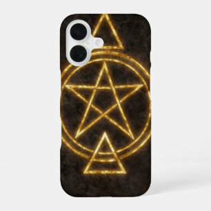 Gold Pentacle Neon Witchy Phone Case