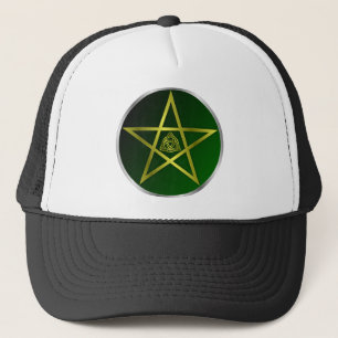 Gold pentacle trucker hat