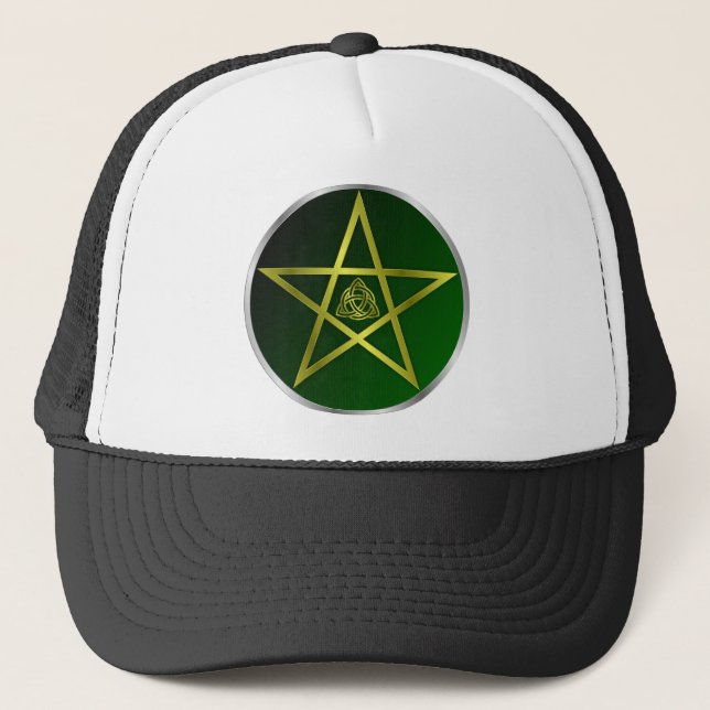 Gold pentacle trucker hat (Front)