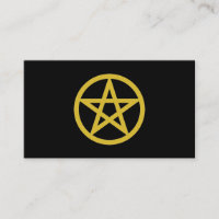 Gold Pentagram, Halloween Party Ticket Invitation