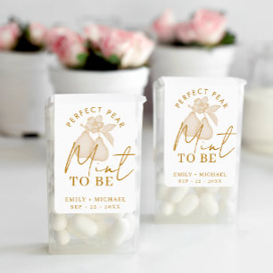 Gold Perfect Pear "Mint to Be" Wedding Favour Labe Label