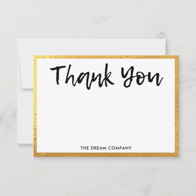 Gold Personal Message Thank you Media Insert (Front)