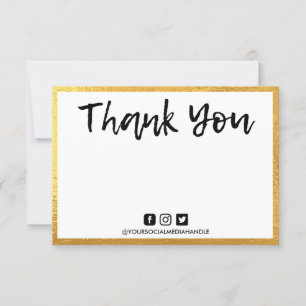 Gold Personal Message Thank you Media Insert