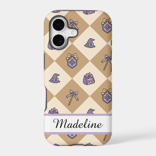 Gold Personalized Girly Checkered