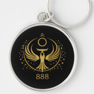 Gold Phoenix 888 Keychain | Spiritual Symbol Sigil