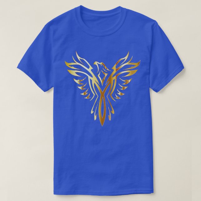 Gold Phoenix Firebird Phoenix Mythical Fictional B T-Shirt (Design Front)