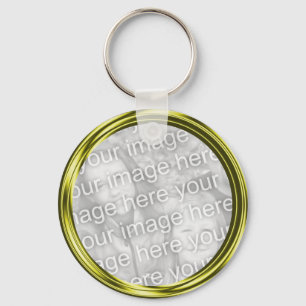 gold  photo frame key ring