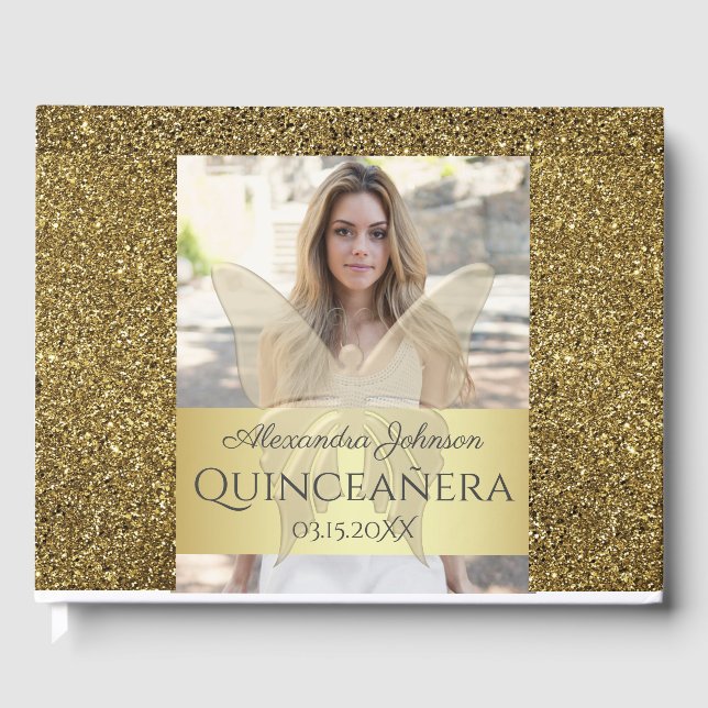 Gold Photo Guest Book (Front)