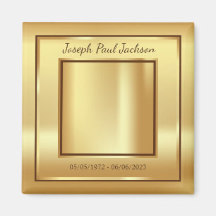 Gold Photo Memorial Magnet