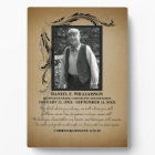 Gold Photo Memorial Plaque