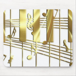 Gold Piano Keyboard Mouse Mat