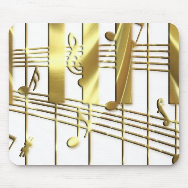 Gold Piano Keyboard Mouse Mat (Front)