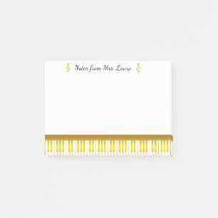 Gold Piano Keyboard Musical Instrument for Pianist Post-it Notes