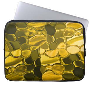 Gold pieces, circular and rounded off shapes? laptop sleeve