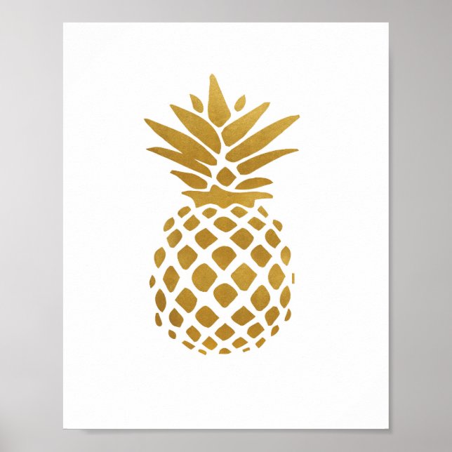 Gold Pineapple - Art Print (Front)
