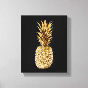 Gold Pineapple Canvas Print