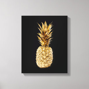 Gold Pineapple Canvas Print