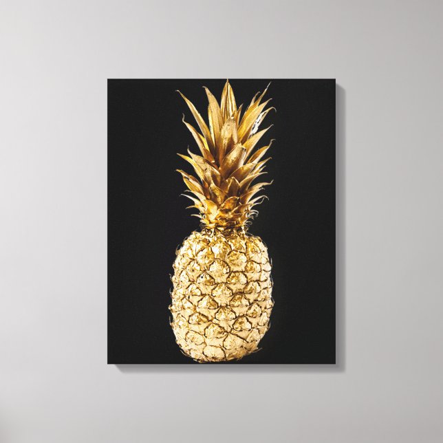 Gold Pineapple Canvas Print (Front)
