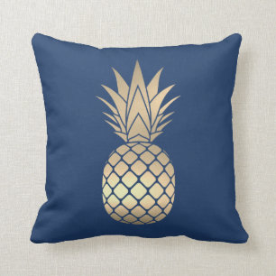 Gold Pineapple Lumbar Pillow
