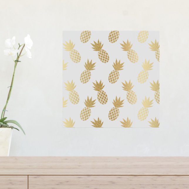 Gold Pineapple Pattern Foil Prints (In Situ (Entry Table))